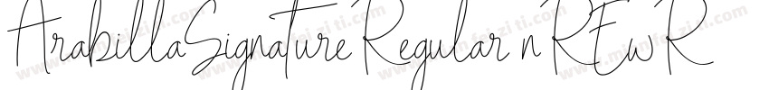 ArabillaSignatureRegular nREwR字体转换